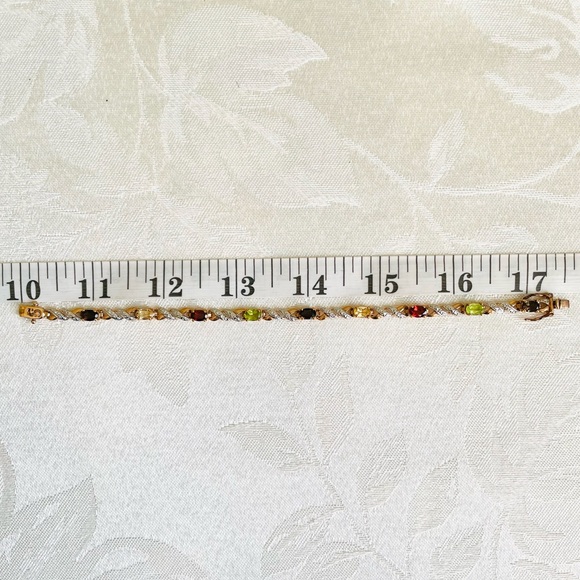 Gemstone Gold Vermeil 925 Sterling Silver Bracelet - Picture 7 of 10